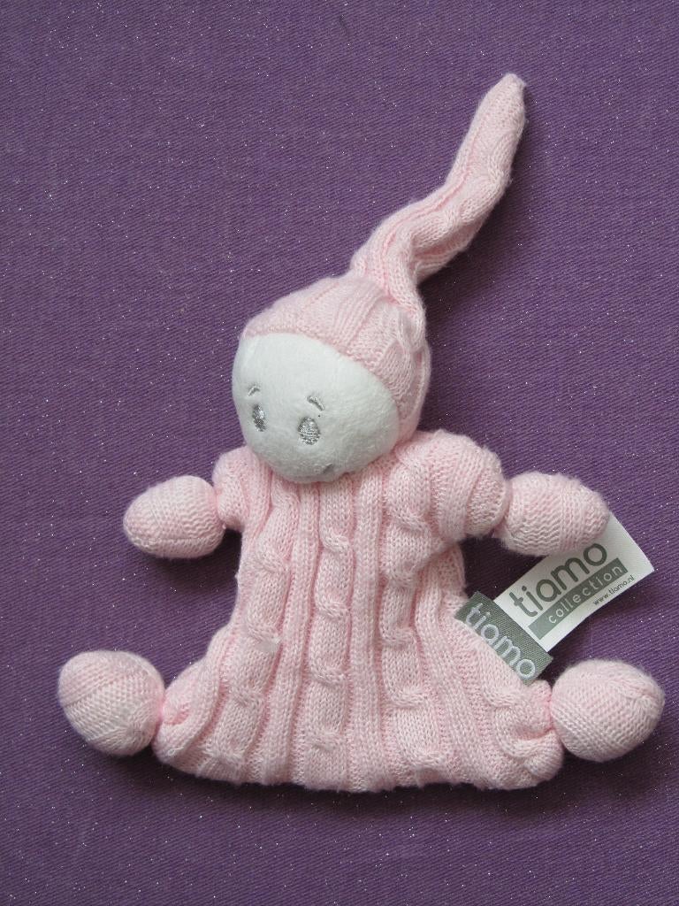 TIAMO COLLECTION Knuffeldoekje POPJE. ROZE **Nieuw**, Overige typen, Nieuw, Ophalen of Verzenden, Met label