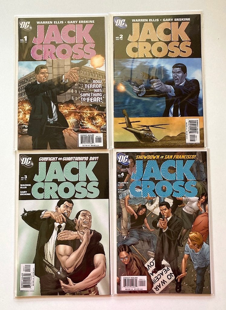 Jack Cross #1-4 (set) DC Comics 2005 Warren Ellis, Ophalen, Amerika, Complete serie of reeks, Nieuw