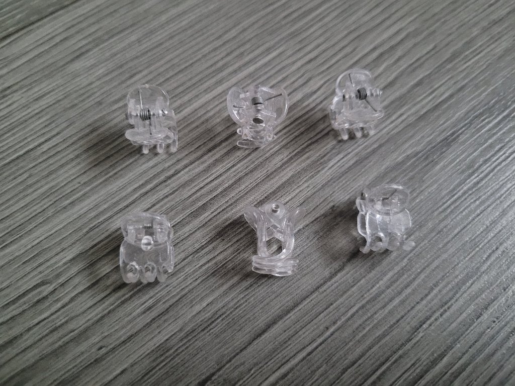 6 Transparante haarklemmetjes ~ SJ2916, Ophalen of Verzenden, Zo goed als nieuw, Haarspeld