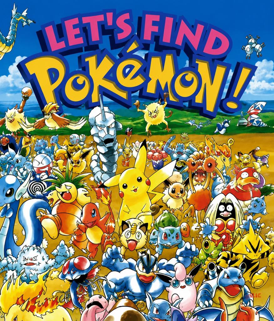 Pokémon “Let’s Find Pokémon!” jumbo artset Kazunori Aihara, Ophalen of Verzenden, Zo goed als nieuw