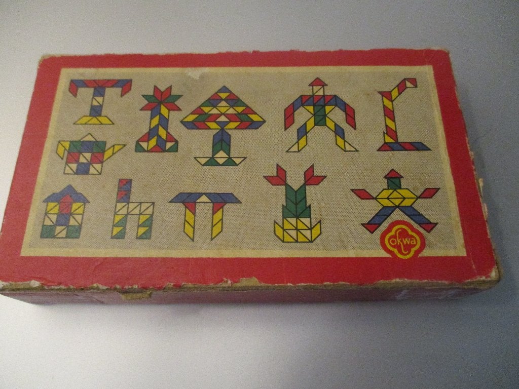 Antiek speelgoed Mozaïk puzzel  OKWA, Antiek en Kunst, Ophalen of Verzenden