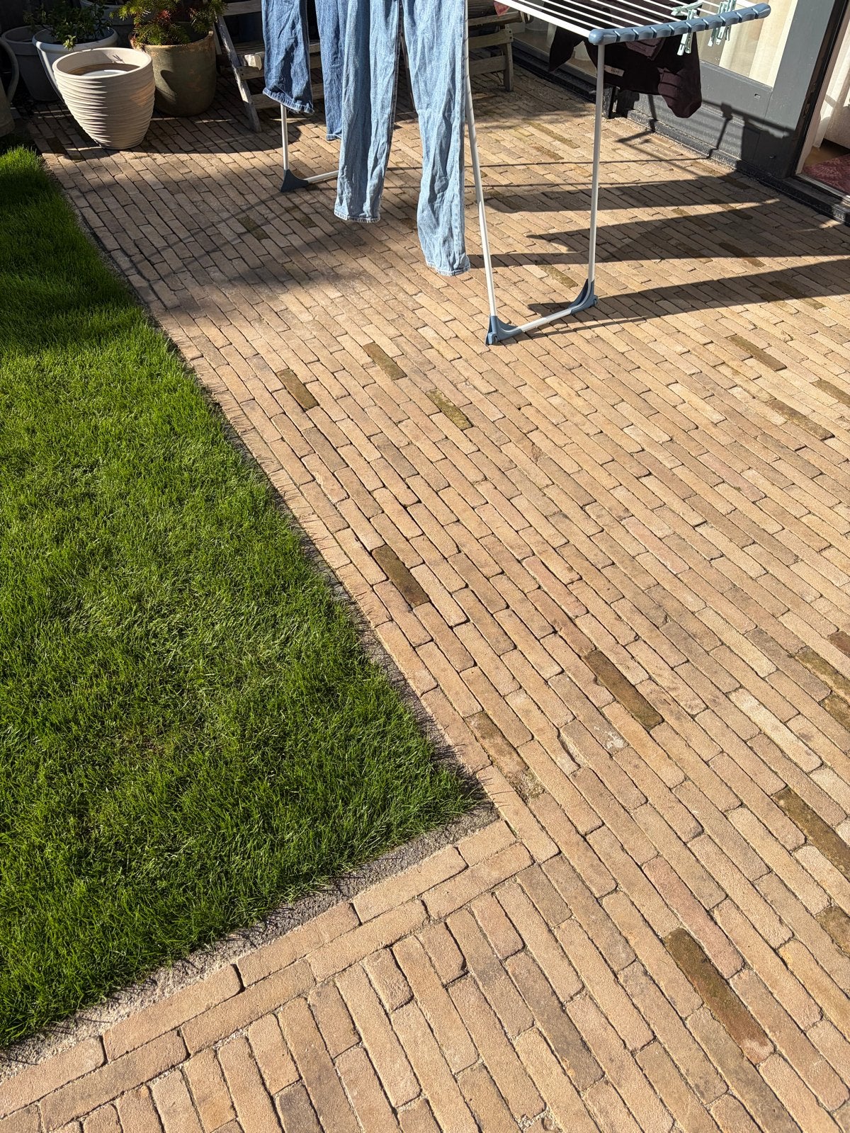 Echte gele gebakken waaltjes - 3,5 m², Ophalen, Gebruikt, Keramiek, Klinkers