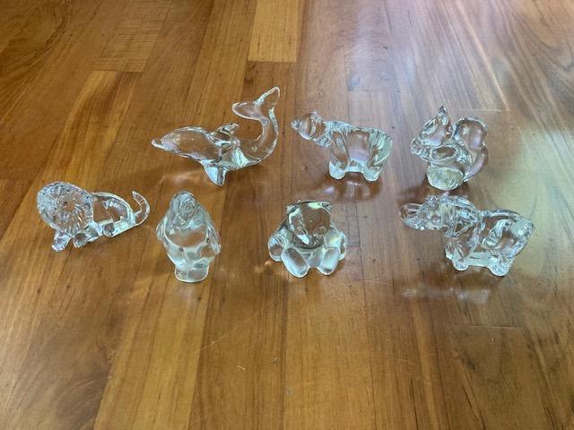 glazen figuurtjes   6 x Villeroy en Boch en 1 x  ing leeuw, Verzamelen, Ophalen, Zo goed als nieuw, Overige typen