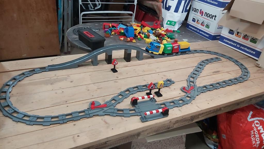 Lego duplo treinset met wat extra's, Ophalen of Verzenden, Gebruikt