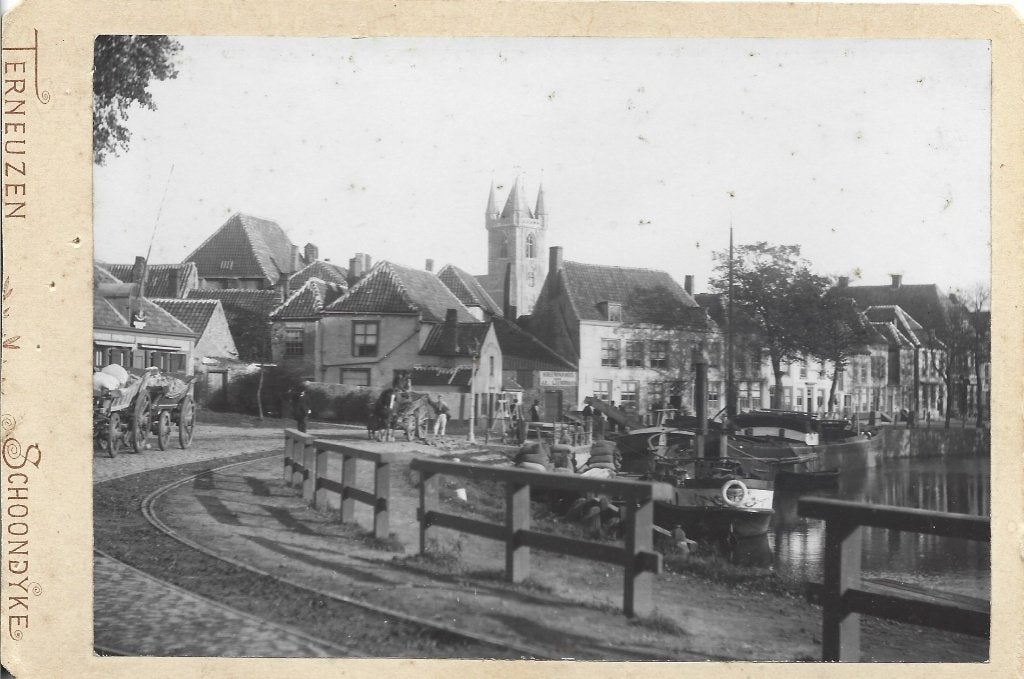 Antieke CDV*Sluis*Schoondyke*Foto graaf A. van Overbeeke, Ophalen of Verzenden, Voor 1920, Ongelopen, Zeeland