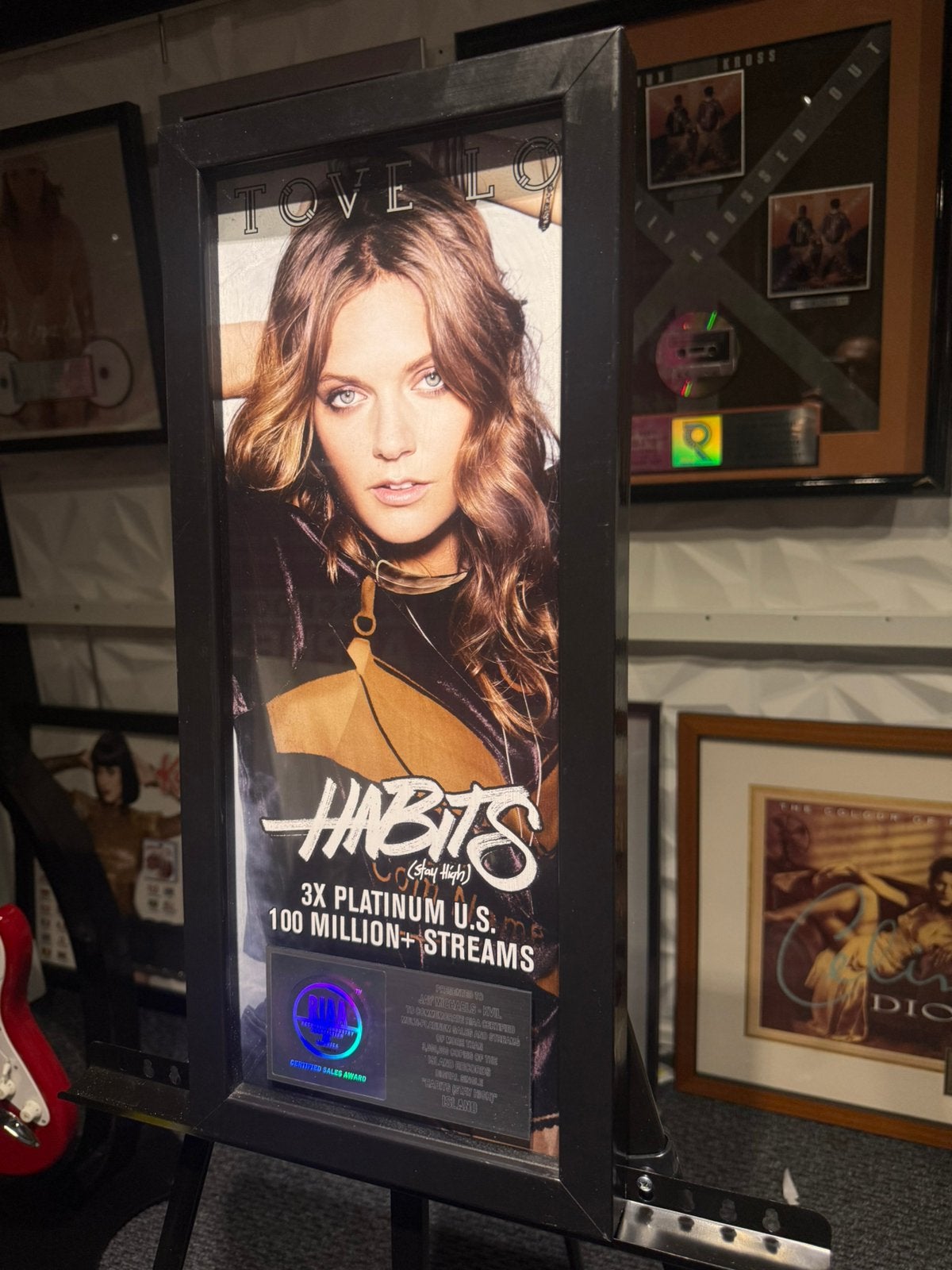 Tove Lo - Habits (Stay High) 3x RIAA Platina Award Wereldhit, Ophalen of Verzenden, Zo goed als nieuw, Overige typen