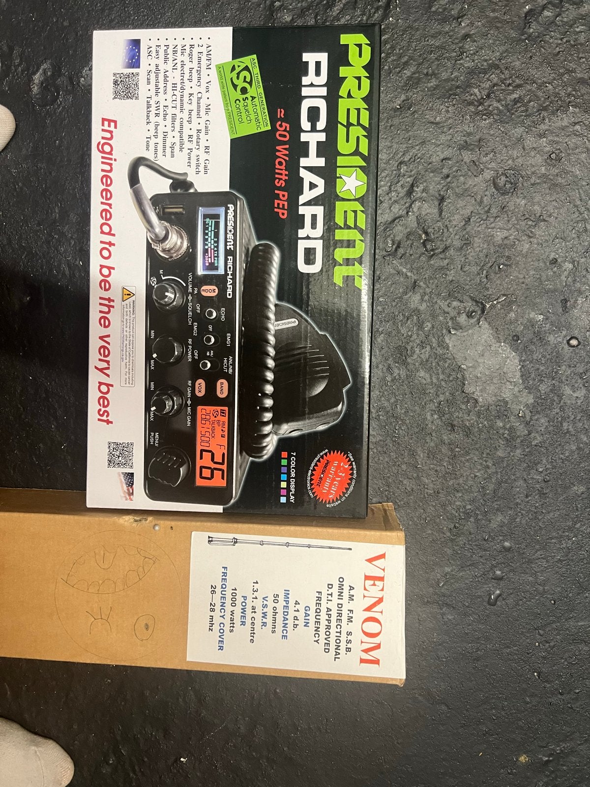 President Richard CB-radio met Venom antenne, Ophalen of Verzenden, Nieuw, Zender en Ontvanger