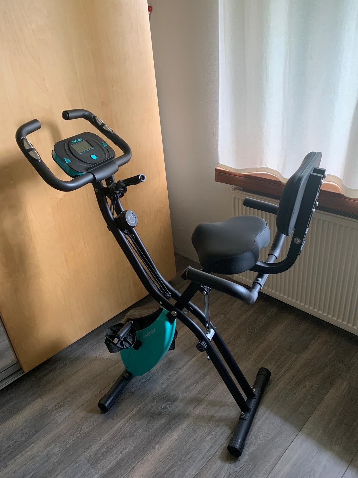 Opvouwbare hometrainer met rugleuning - Fitnesstrainer, Ophalen, Gebruikt, Metaal, Benen