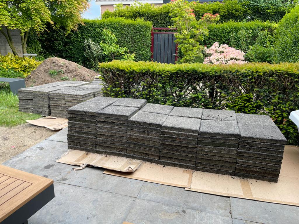 Gebruikte stoeptegels 30x30 cm, Ophalen, Gebruikt, Beton, Terrastegels