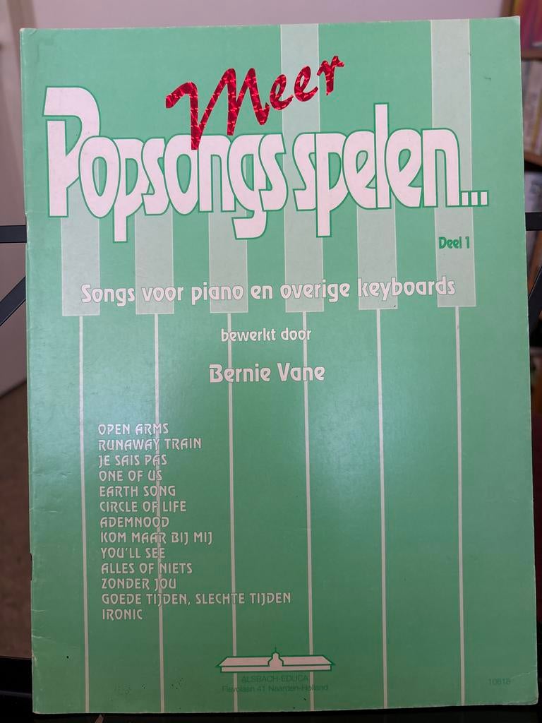Meer Popsongs spelen... Deel 1, Muziek en Instrumenten, Bladmuziek, Gebruikt, Keyboard, Ophalen of Verzenden, Thema