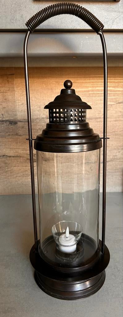 Windlicht met handvat, Ophalen, Gebruikt, 25 tot 50 cm, Zwart