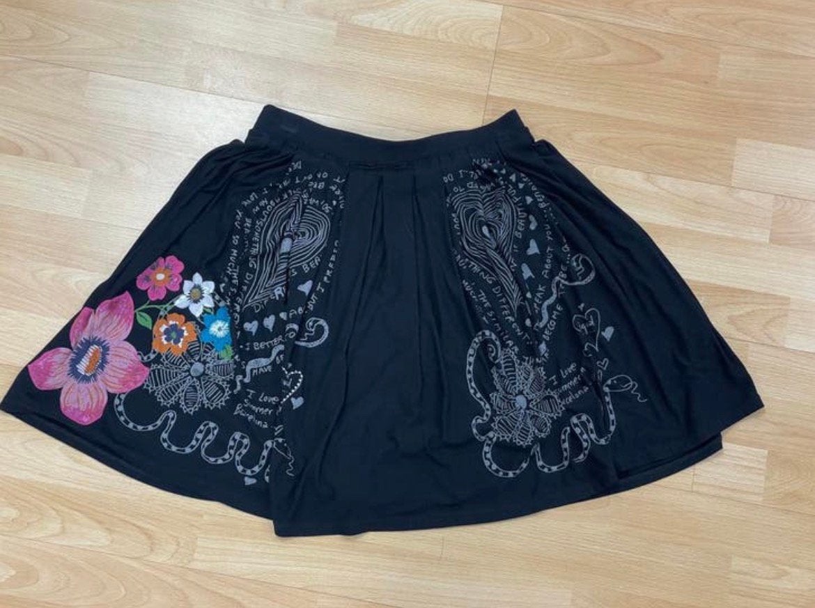 Desigual korte rok - maat L, Kleding | Dames, Rokken, Second-Round, Meerkleurig, Secondround.nl@gmail.com, Maat 42/44 (L)