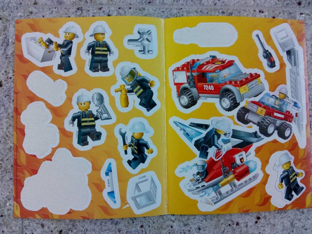 LEGO City brandweer stickervel, Ophalen of Verzenden, Gebruikt, Lego