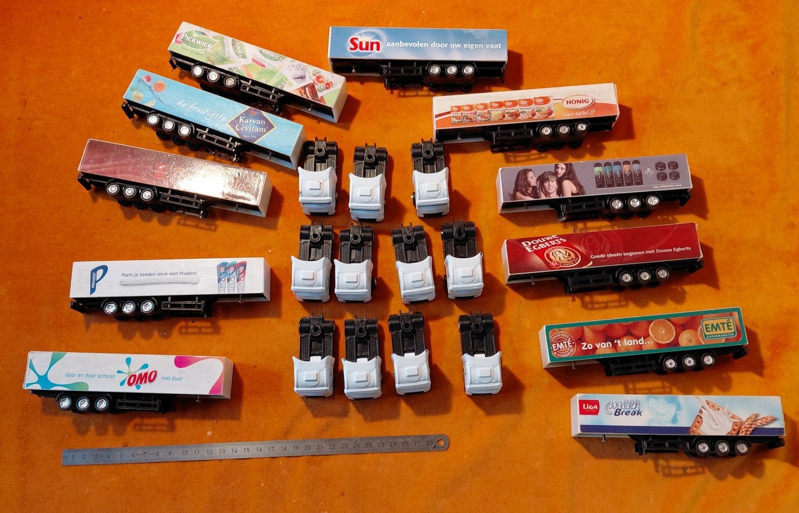Verzameling van 11 Reclame Vrachtwagens - Miniatuur, Ophalen of Verzenden, Gebruikt