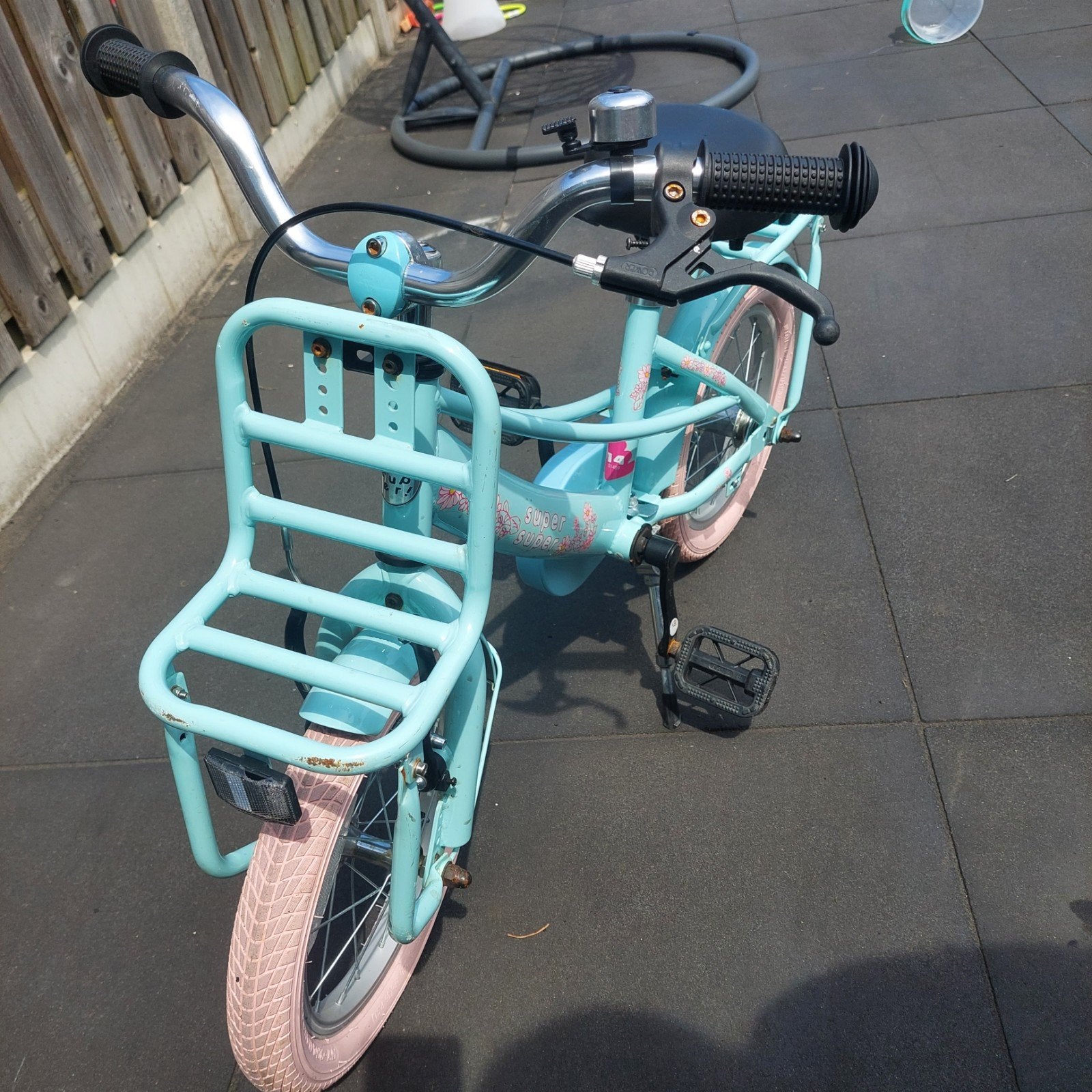 Kinderfiets 14 inch met voordrager -, Fietsen en Brommers, Fietsen | Kinderfietsjes, Ophalen, Minder dan 16 inch