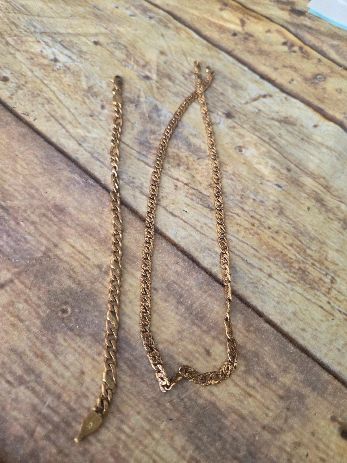 bladgoud armband & ketting, Ophalen, Gebruikt, Bruin, Overige materialen
