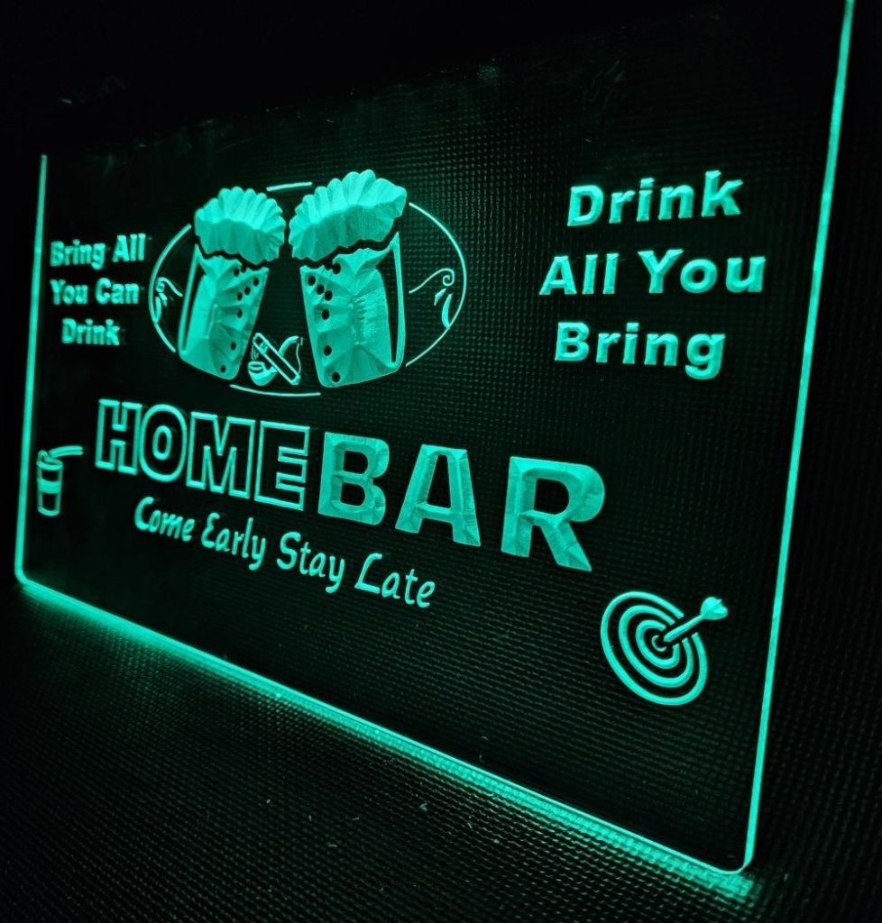 Home Bar come early stay late reclame ledlamp groen led lamp, Info@deconoord.nl, Deco Noord, Nieuw, Ophalen of Verzenden