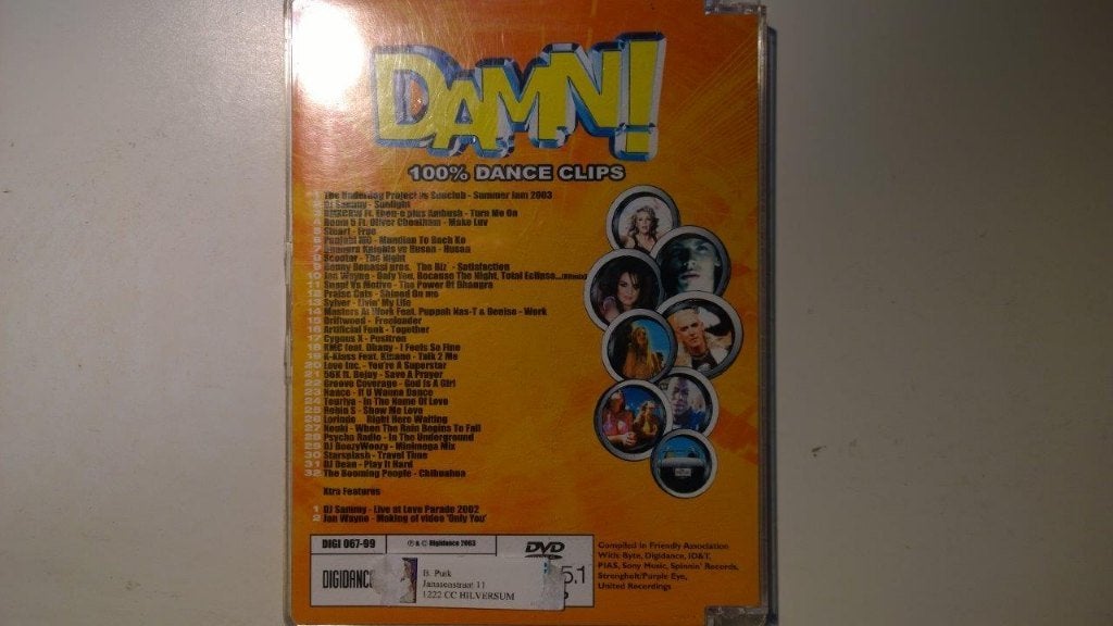 Damn! 100% Dance Clips (DVD), Cd's en Dvd's, Dvd's | Muziek en Concerten, Alle leeftijden, Ophalen of Verzenden, Zo goed als nieuw