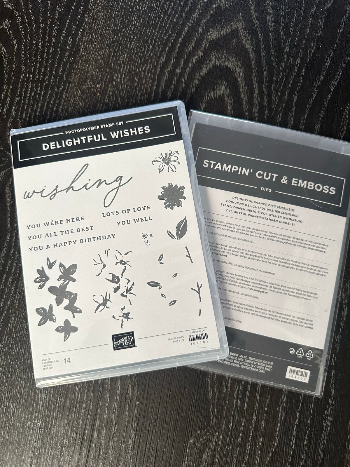 Stampin' Up! Photopolymer Stempelset & Stansen Delightful Wi, Geschikt voor snijden, Zo goed als nieuw, Kunststof, Overige merken