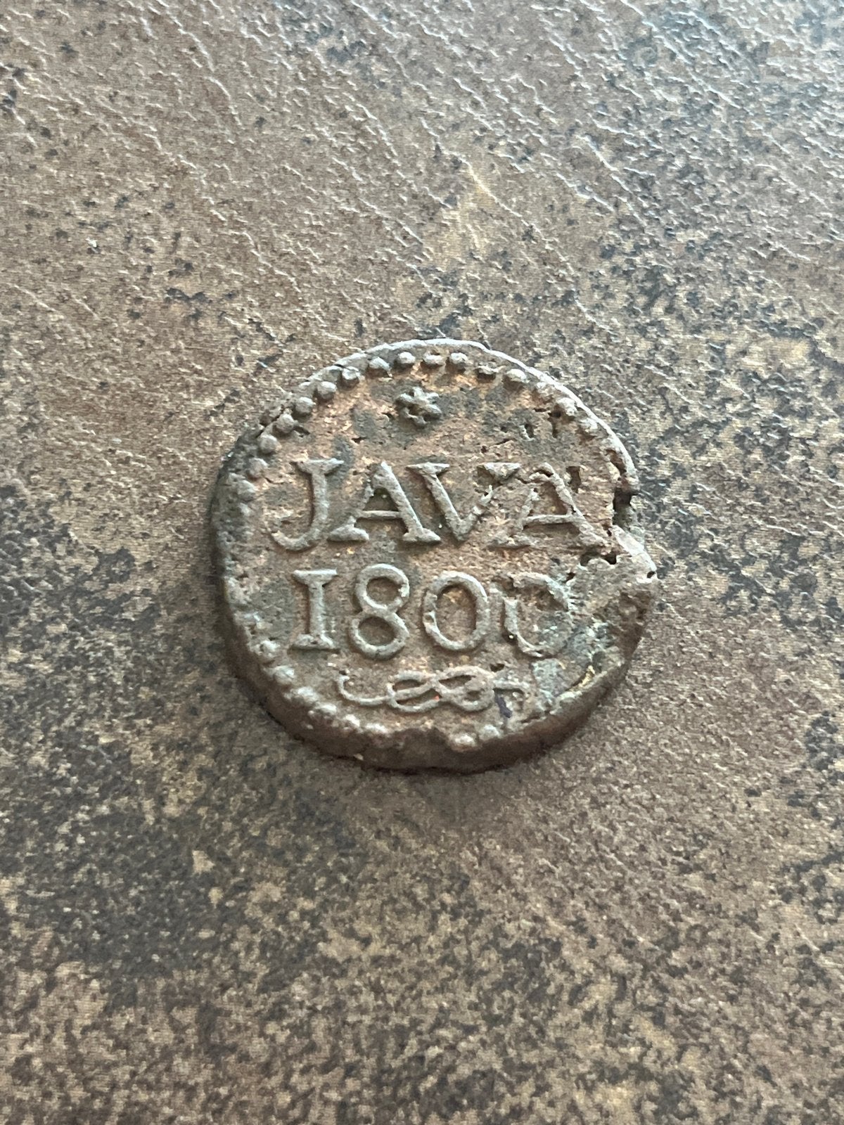 Noodmunt Java 1800 VOC (nr2), Postzegels en Munten, Munten | Nederland, Ophalen of Verzenden, Vóór koninkrijk, Overige waardes