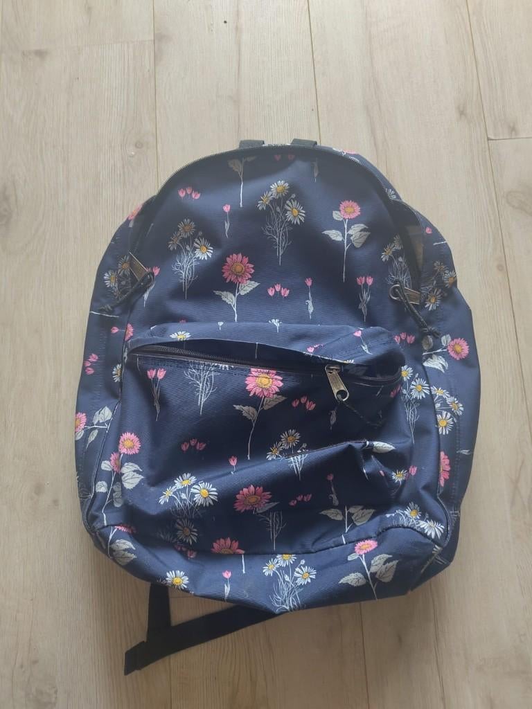 Eastpak rugzak bloemetjes met laptopvak, Ophalen of Verzenden, Gebruikt, Eastpak, 30 tot 45 cm