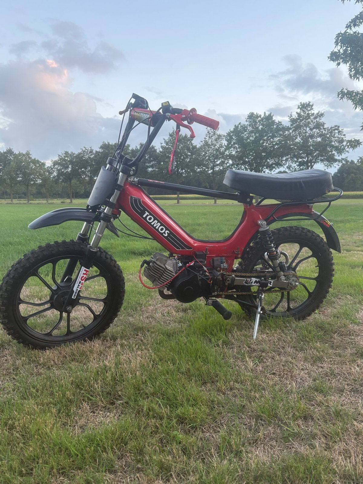 Tomos Crosser 65cc met 70cc hogedruk kop geel kenteken, Ophalen, Gebruikt, Maximaal 45 km/u, Overige modellen