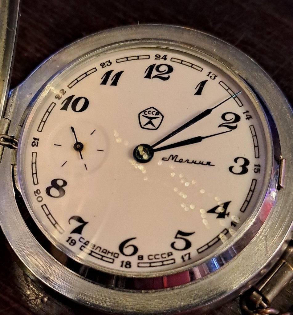 vintage Sovjet-Russisch Molnija zakhorloge, Overige merken, Staal, Eu, Ophalen of Verzenden