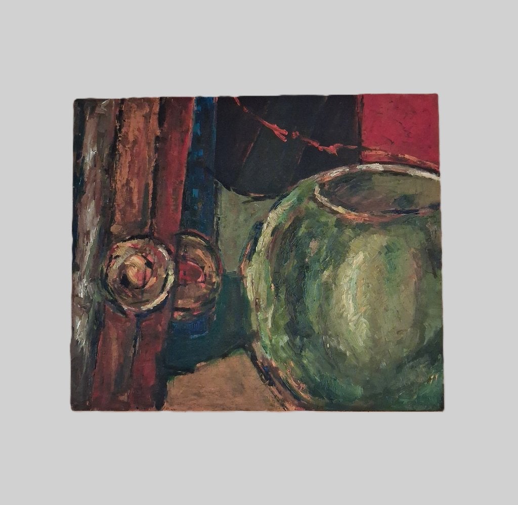 Abstract schilderij 2x linnen doek op paneel., Ophalen