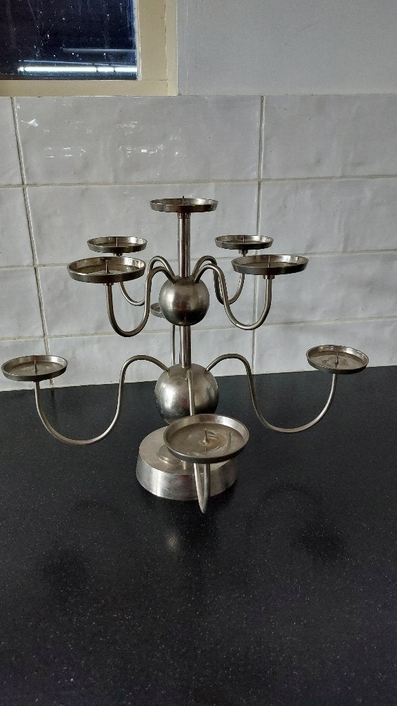 kandelaar / candelabra, Ophalen, 36 cm, Zo goed als nieuw, Metaal