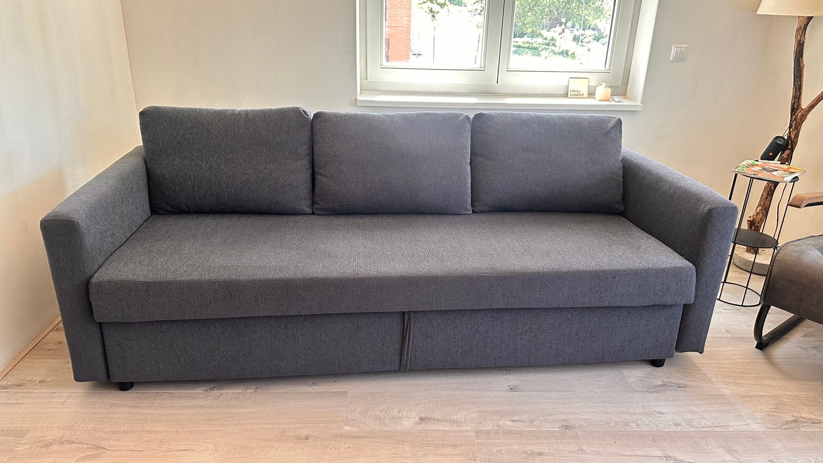 Nette IKEA FRIHETEN slaapbank, Ophalen, Zo goed als nieuw, Tweepersoons, 140 cm