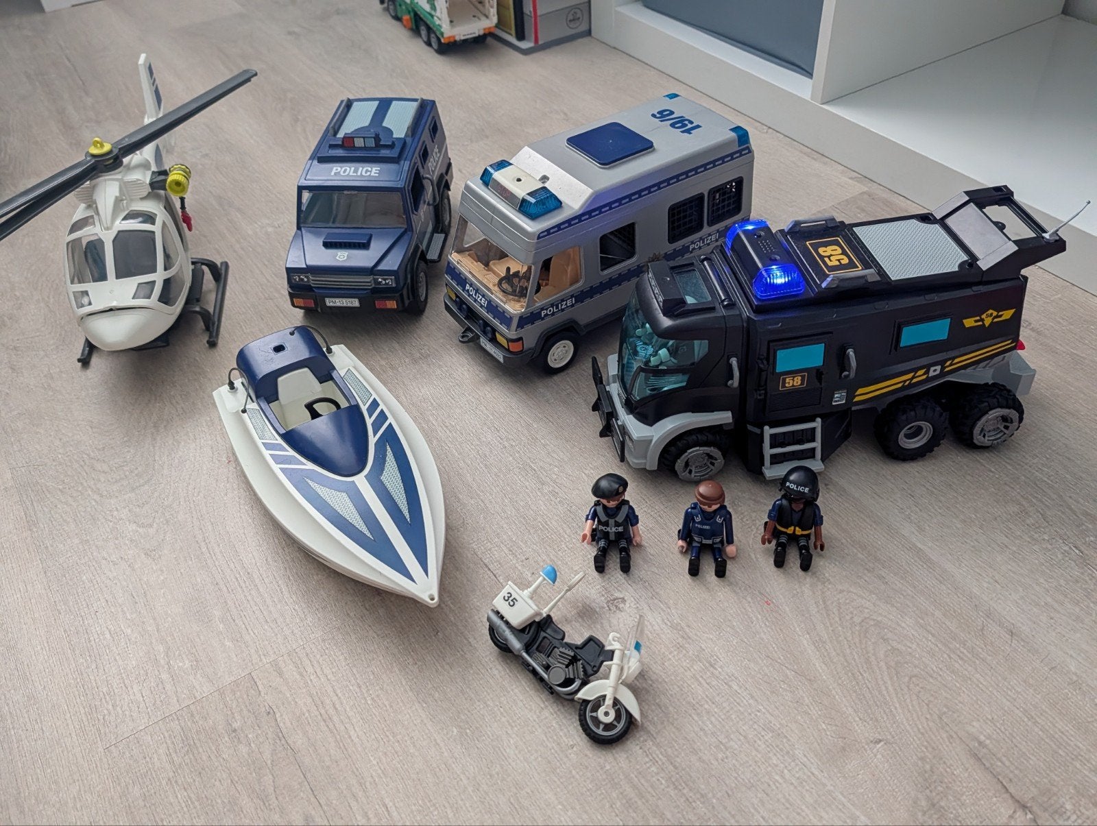 Grote Playmobil Politie Collectie: Voertuigen en Figuren, Ophalen, Gebruikt