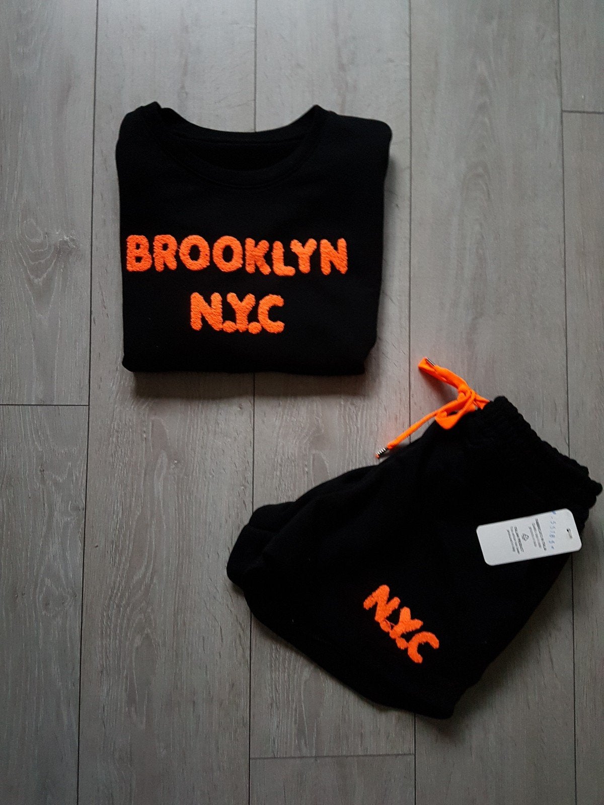 Set zwart * oranje one size., Kleding | Dames, Huispakken, Verzenden, Nieuw, Zwart