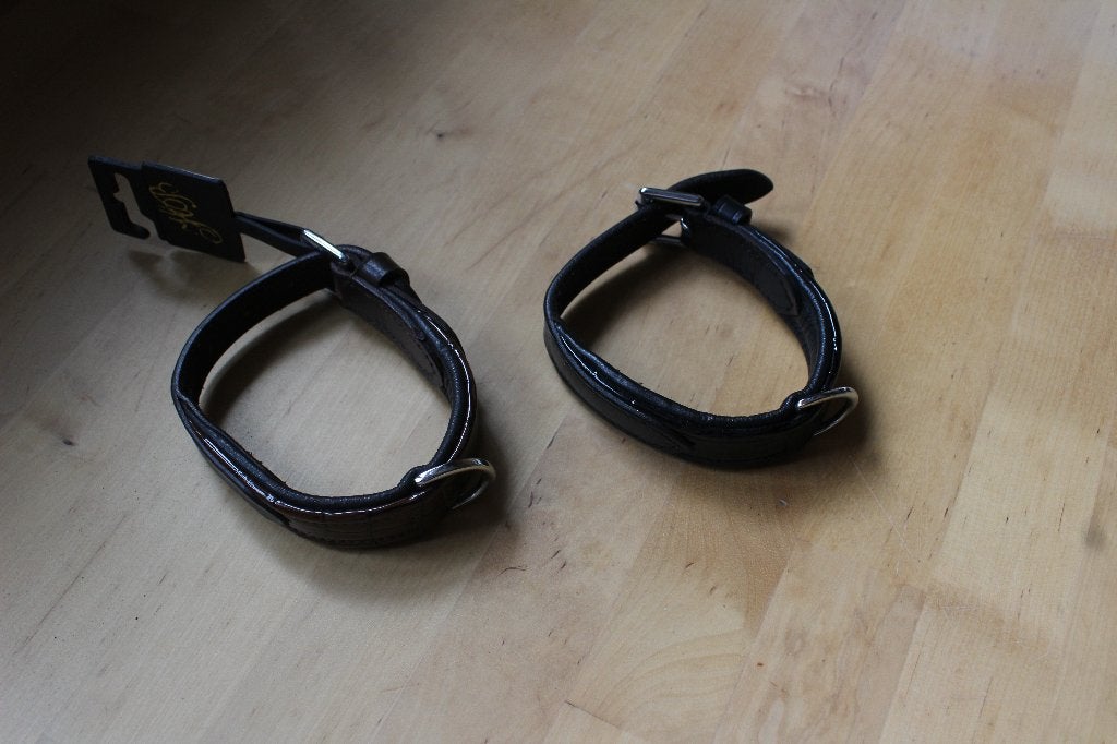 2x hondenhalsband croco 35 cm zwart en bruin, Ophalen of Verzenden, Nieuw