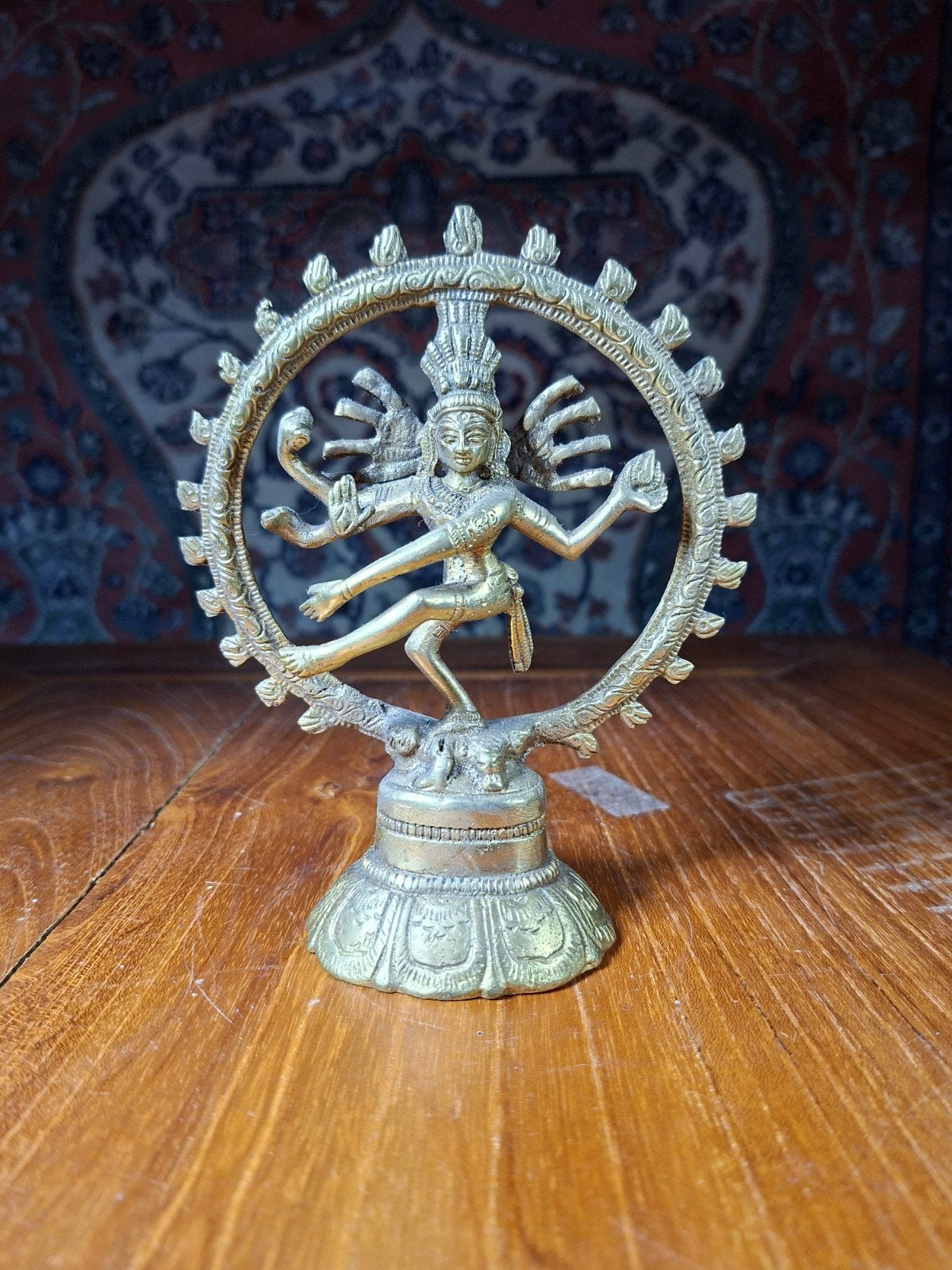 Bronzen dansende Shiva Nataraja beeldje, Ophalen of Verzenden, Brons