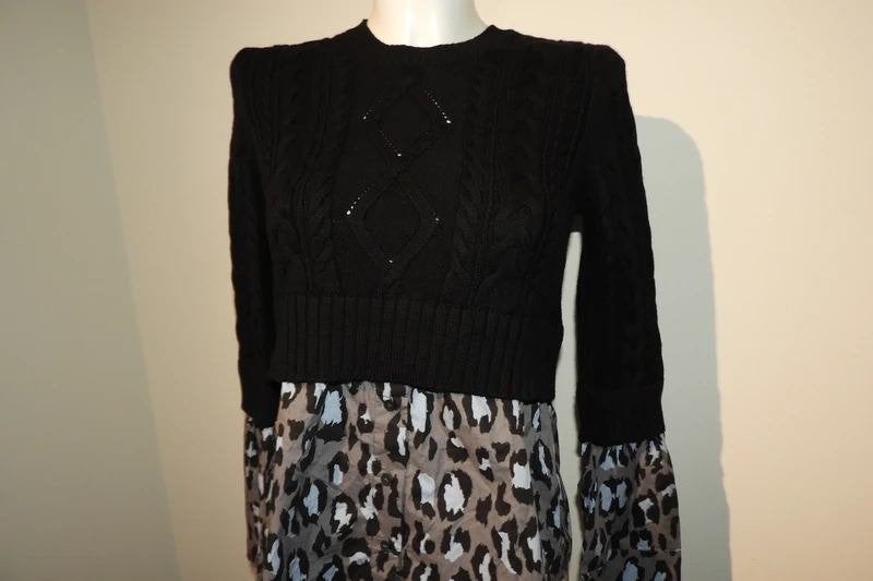Kenzo trui breisel kabels onderkant blouse look jaguar S, Verzenden, Kenzo, Zwart, Zo goed als nieuw