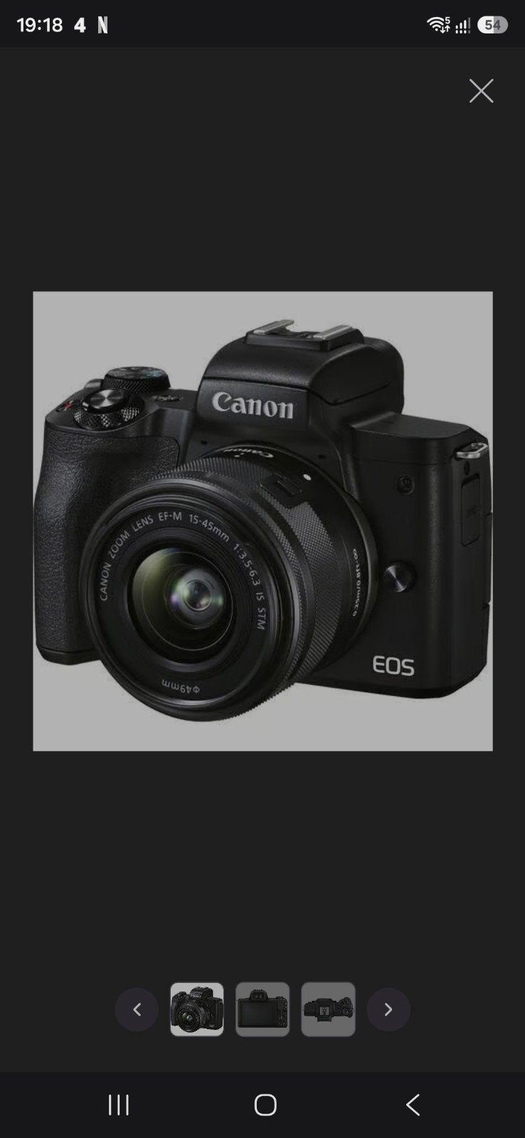 Canon EOS M50 Mark II Systeemcamera, Ophalen