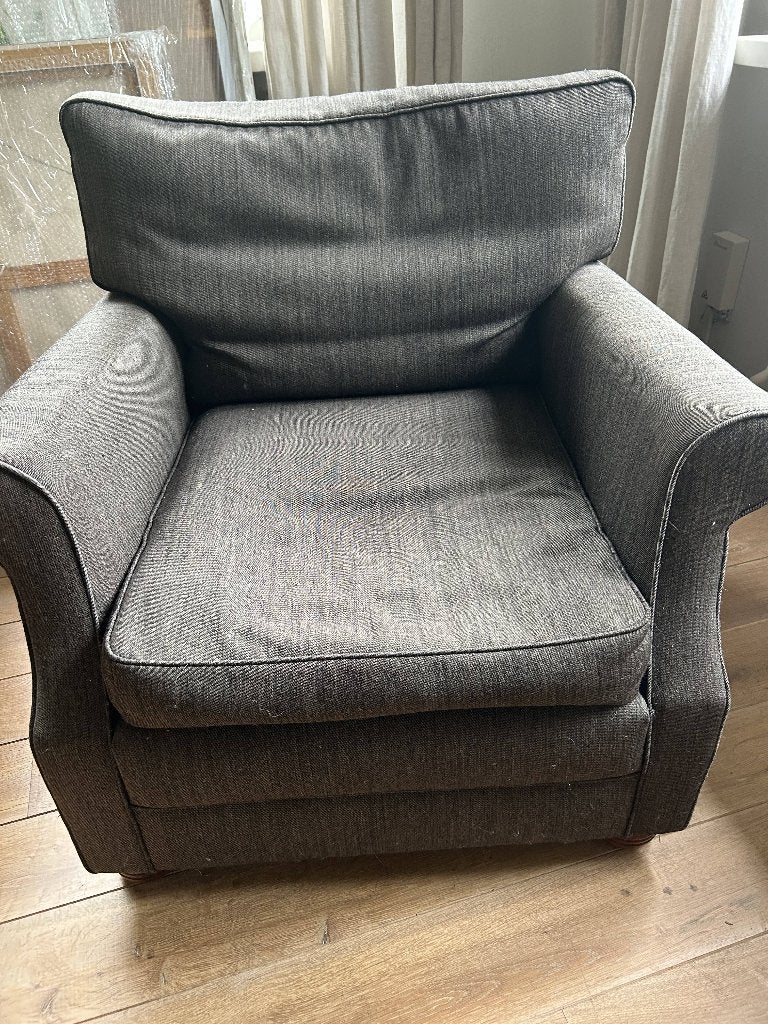 Fauteuil grijs, Ophalen, Gebruikt, Klassiek, 75 tot 100 cm