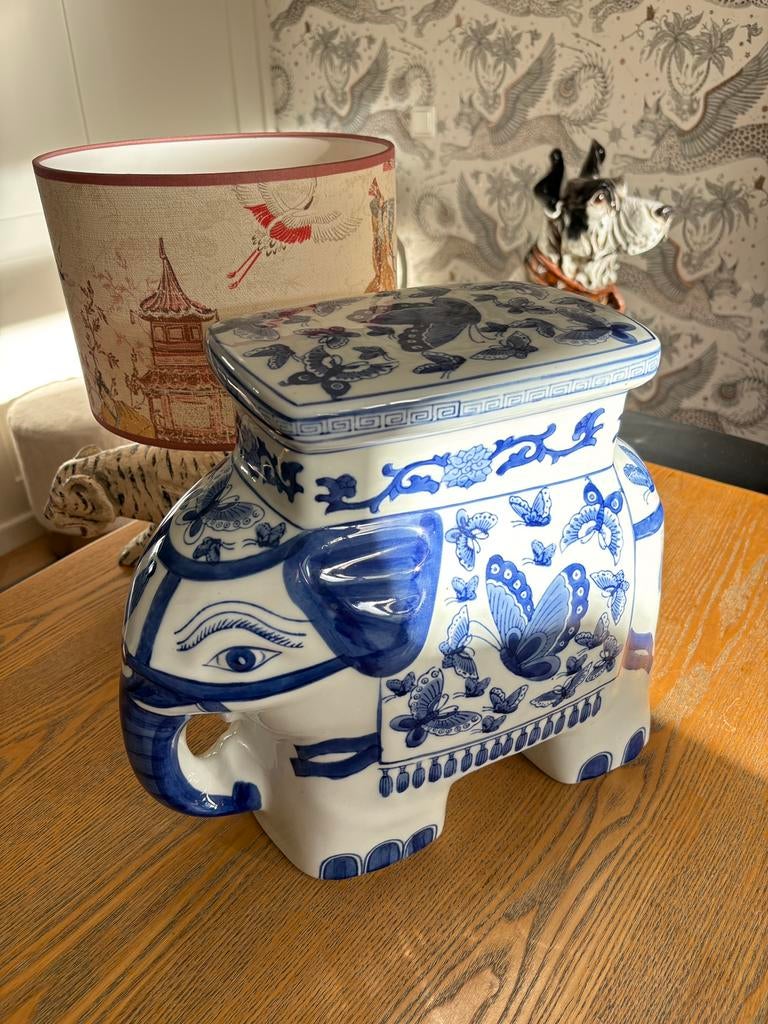 Plantentafel olifant keramiek, Ophalen of Verzenden