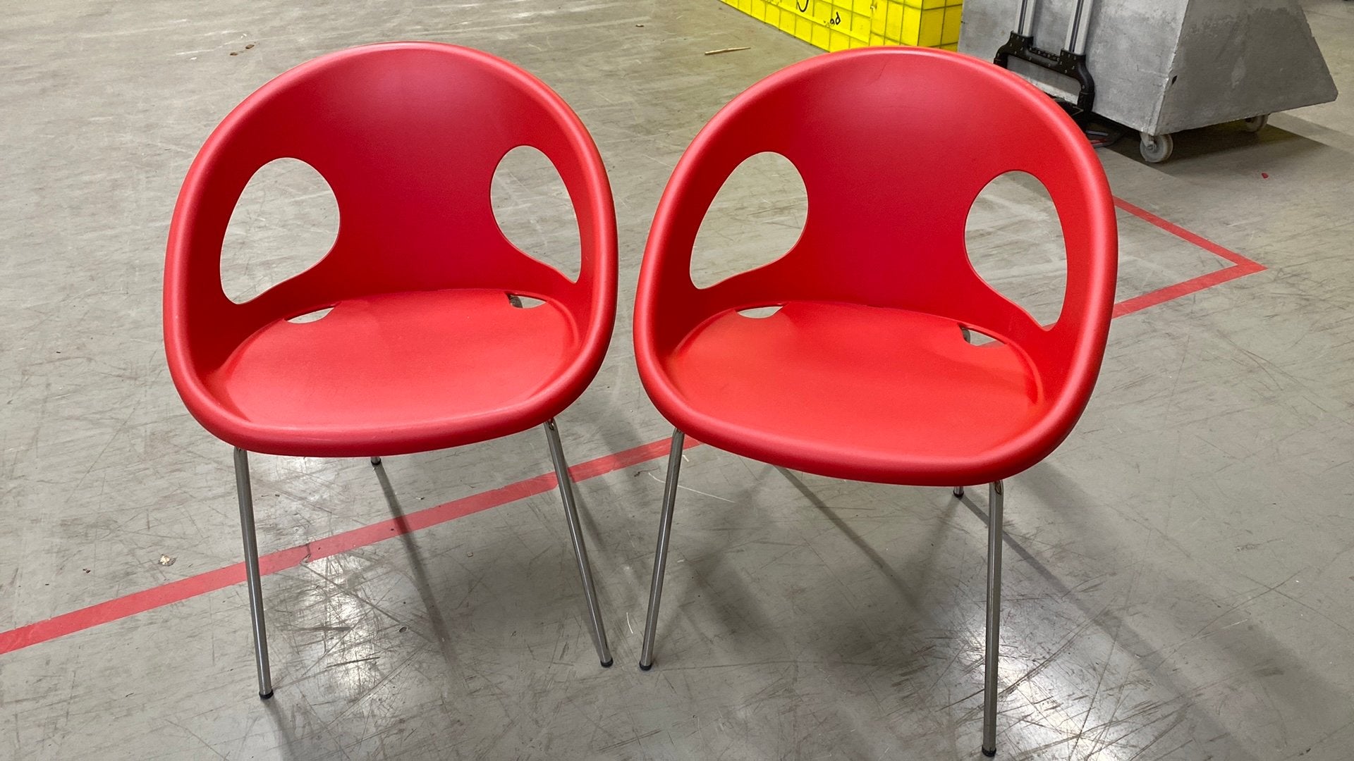 Skab Design Drop Rosso kuipstoelen 2 stuks, Ophalen, Kunststof, Twee, Zo goed als nieuw