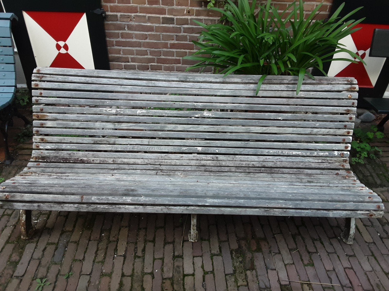 gietijzeren tuinbank Opknappertje, Ophalen, Gebruikt, Metaal, Overige typen