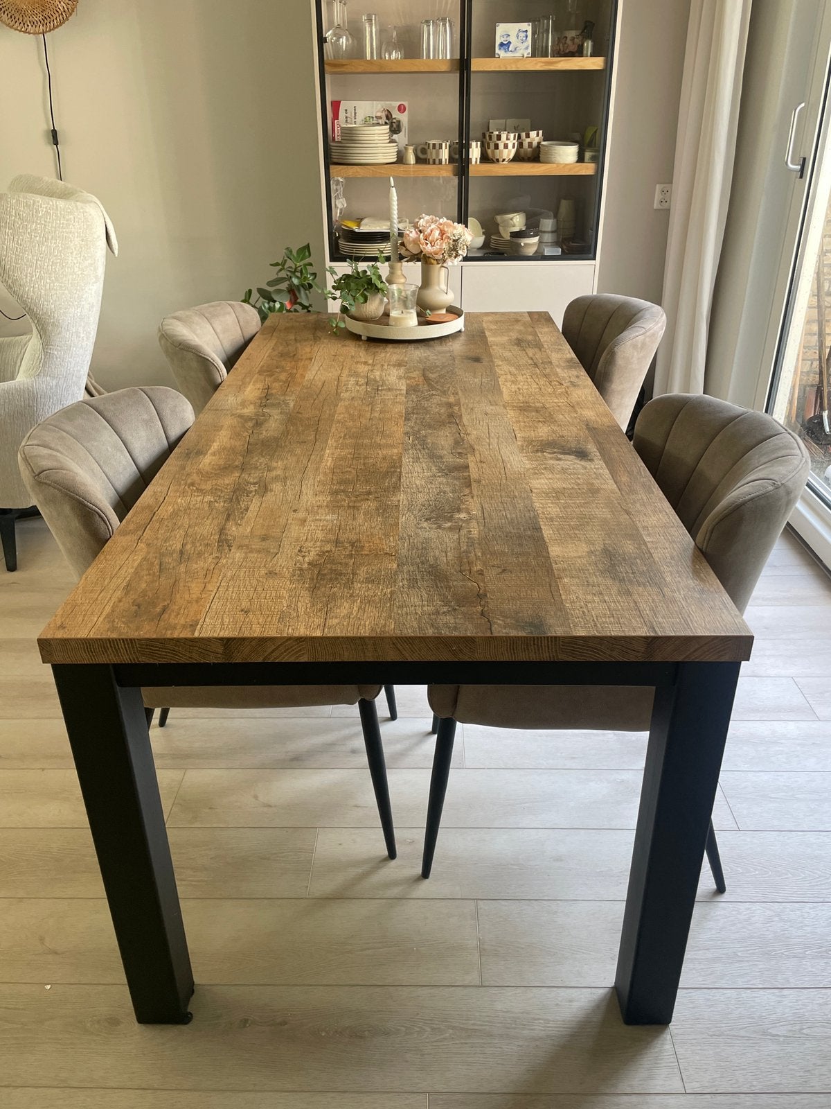 Als nieuw eethoek tafel, Huis en Inrichting, Ophalen, Kunststof, 50 tot 100 cm, Zo goed als nieuw