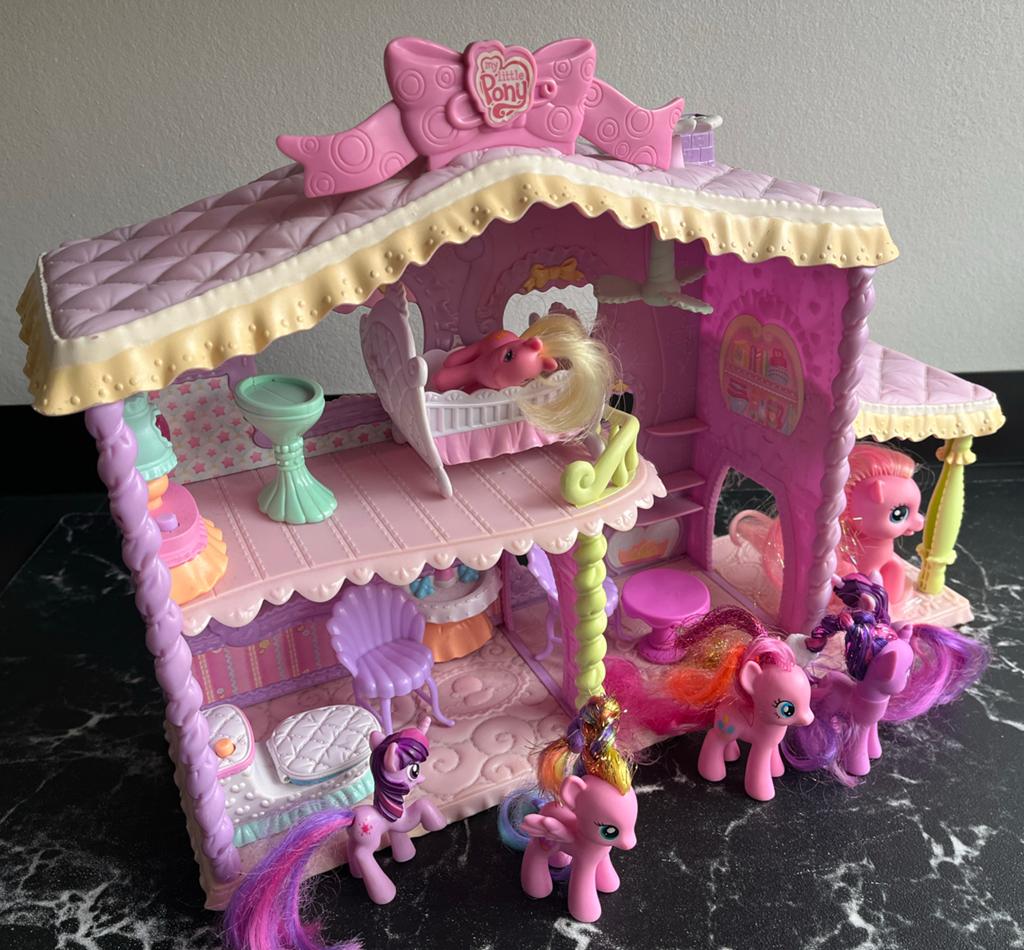 My Little Pony Speelhuis met Pony's en Accessoires, Ophalen of Verzenden, Gebruikt
