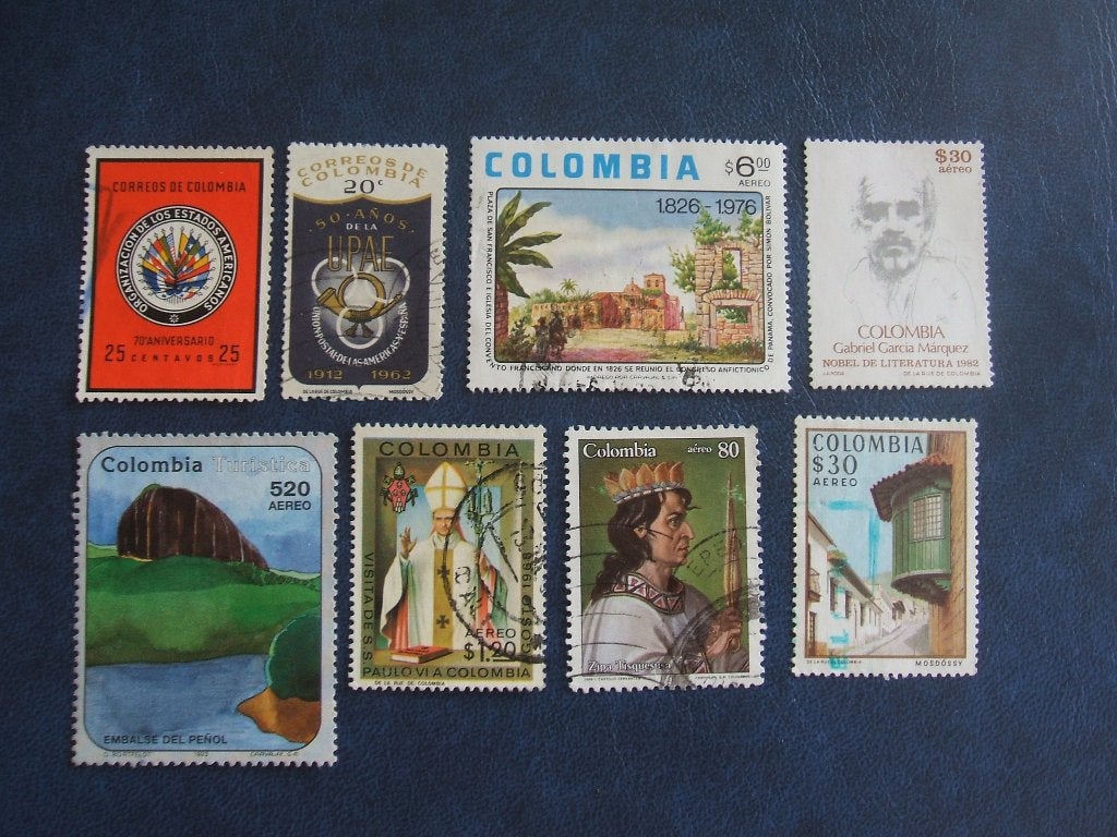 Colombia diverse zegels, Ophalen of Verzenden, Gestempeld, Zuid-Amerika