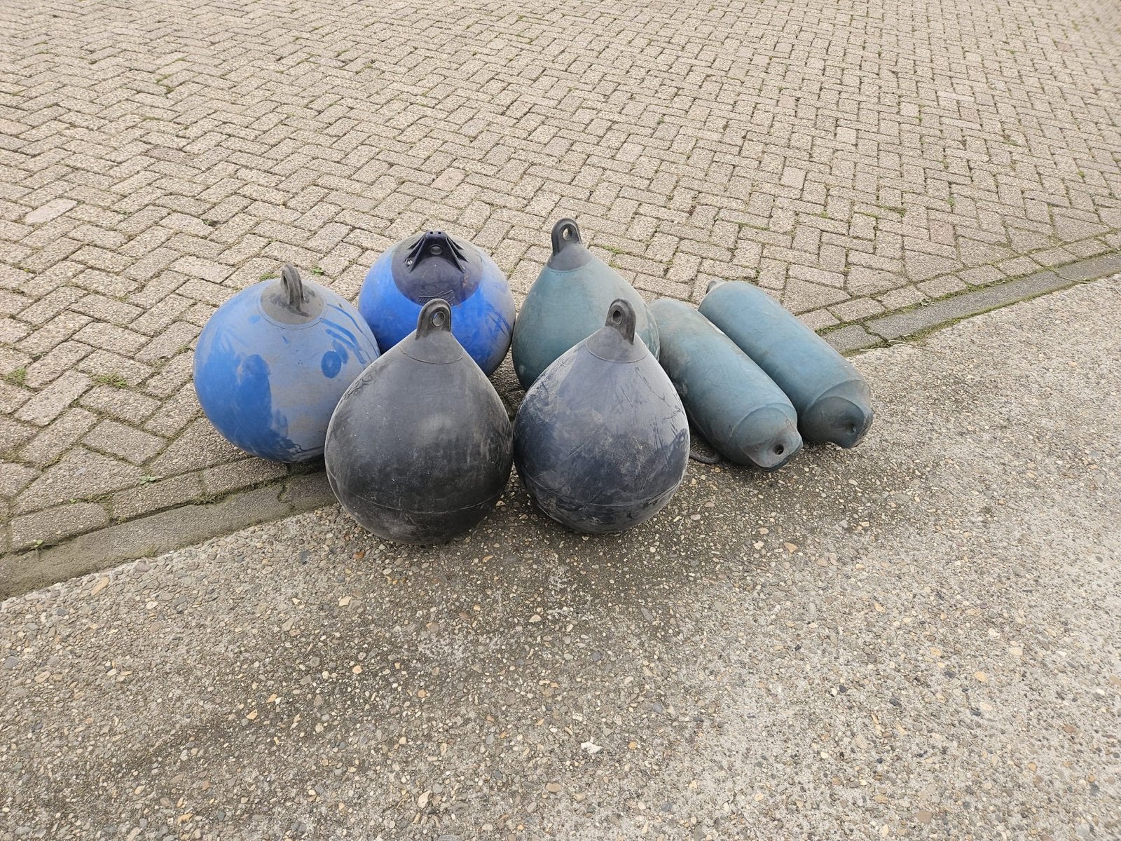 Set van 6 stootwillen en boeien voor boot, Watersport en Boten, Ophalen of Verzenden, Gebruikt, Overige typen