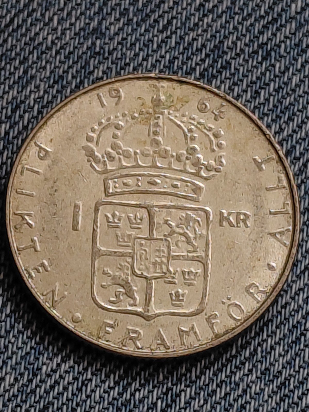 Zweden 1 Krona 1964 Gustav VI Adolf - Zilver, Postzegels en Munten, Verzenden, Overige landen, Losse munt, Zilver