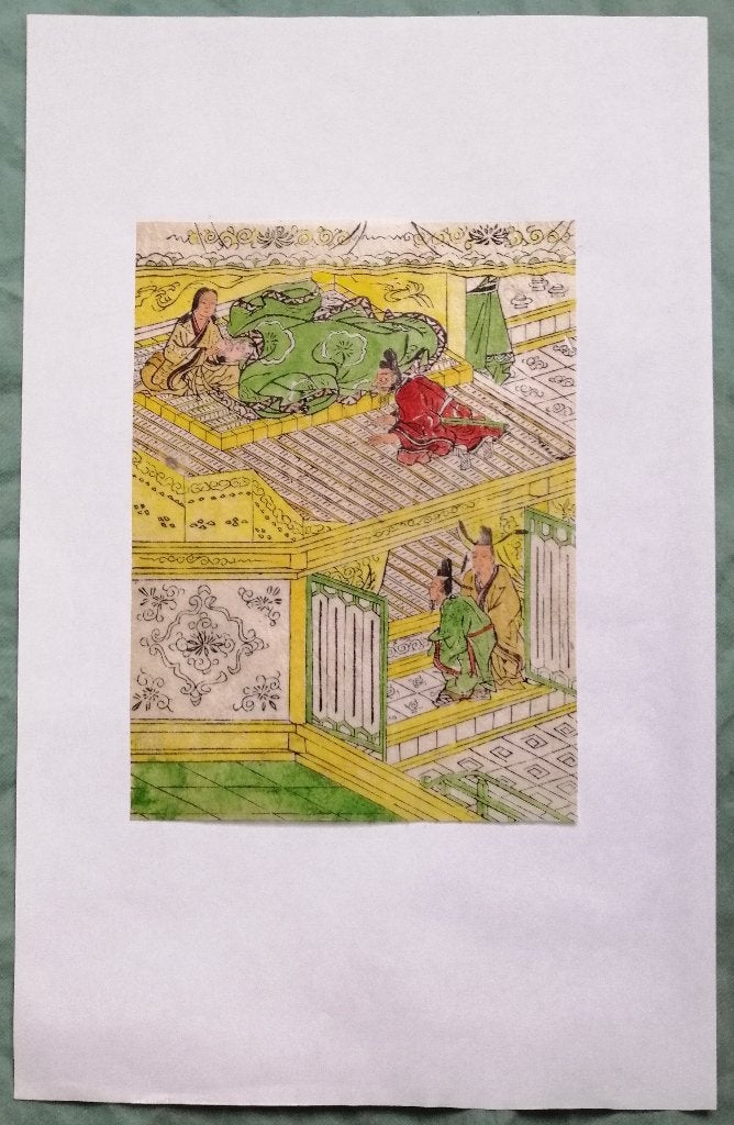 Japanse houtsnede, Ophalen of Verzenden, Dagelijks leven, Houtsnede, Origineel