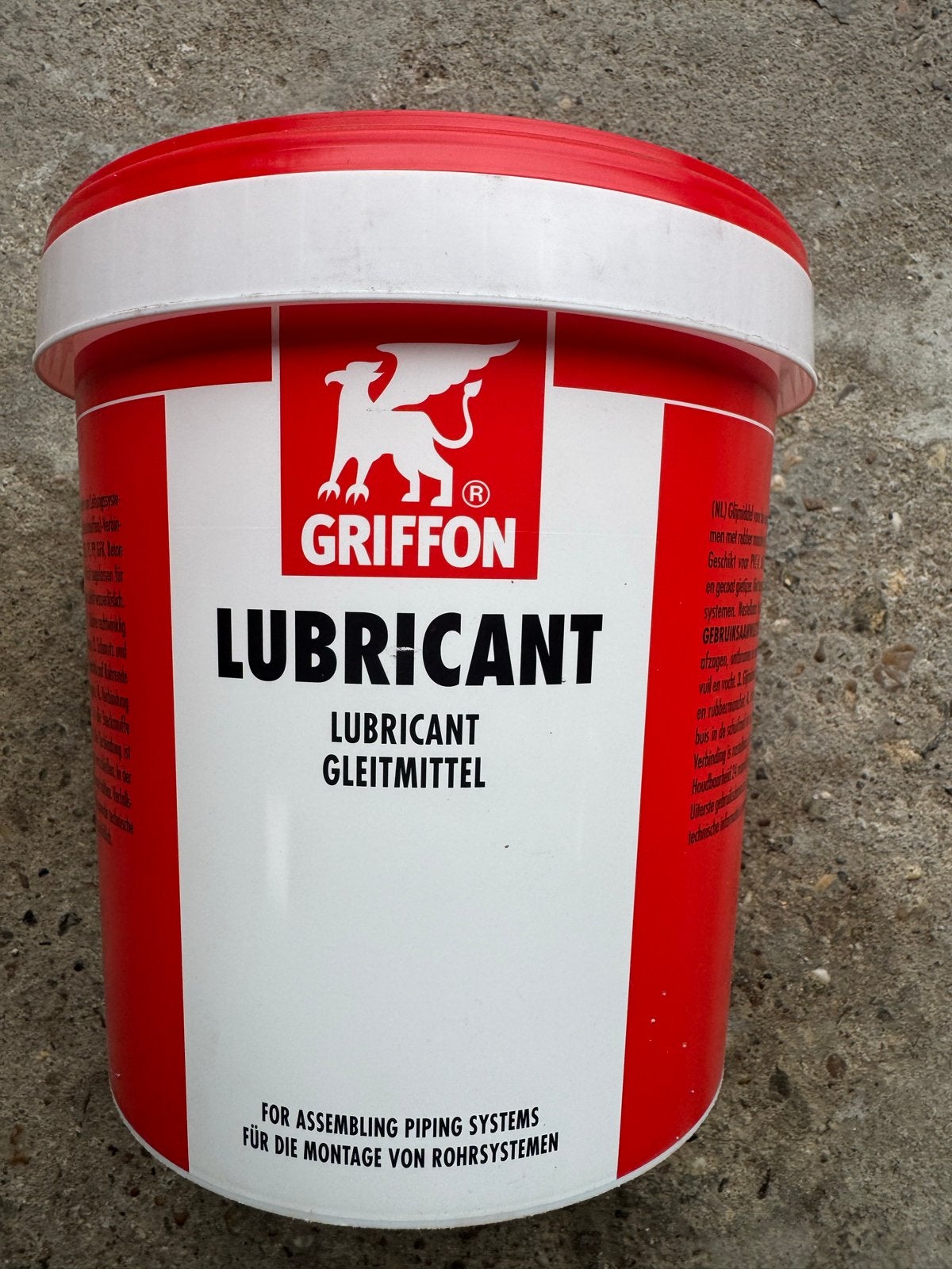Griffon Lubrikant 4 kg - Voor leidingsystemen, Ophalen of Verzenden, Nieuw