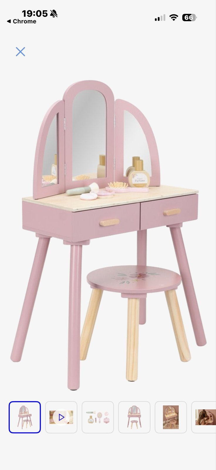 Little Dutch make-up tafel met krukje, Ophalen of Verzenden, Zo goed als nieuw, Tafel