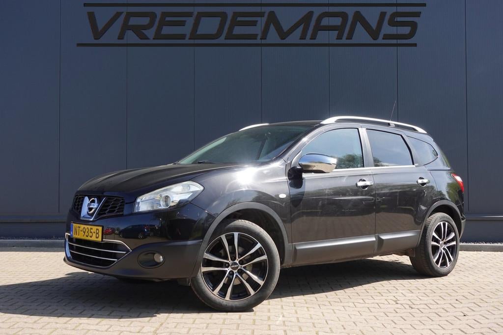Nissan Qashqai +2 2.0 Connect Edition 7-PERS/NAVI/PANO, Auto's, Stof, Gebruikt, 7 stoelen, Zwart