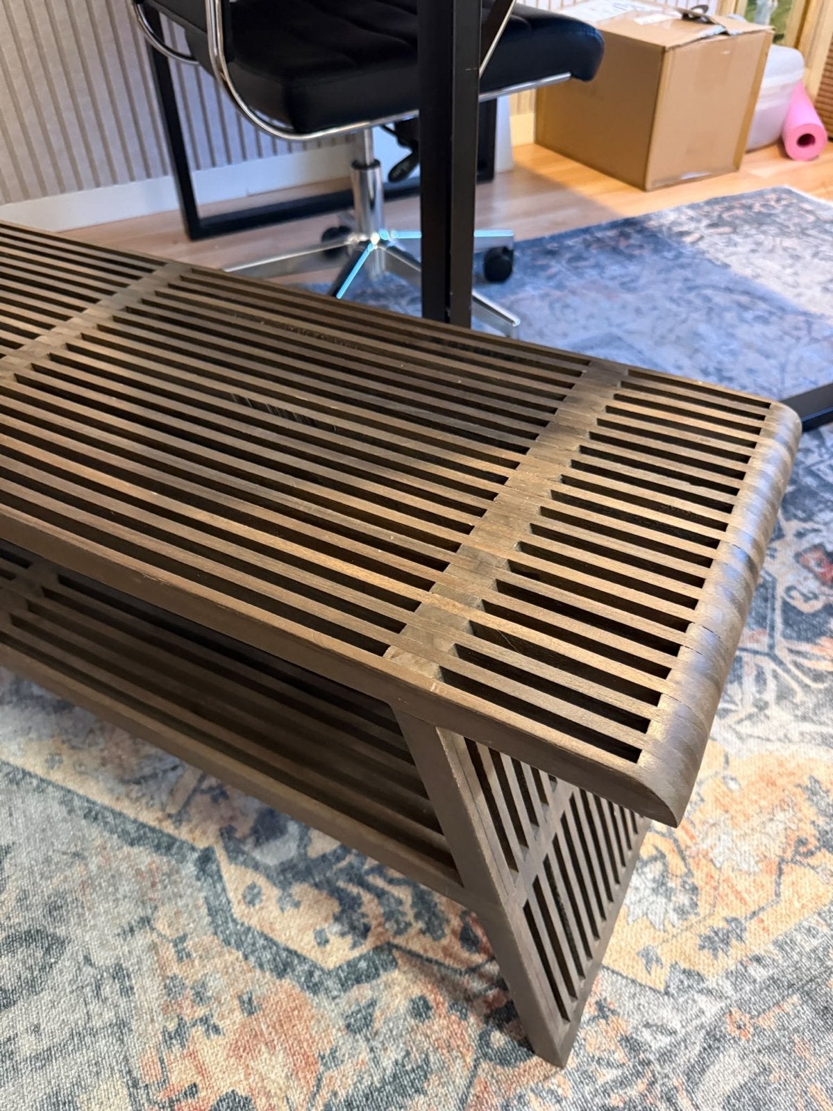 Intratuin bank Bronx bruin - Z.g.a.n., Ophalen, Zo goed als nieuw, Hout